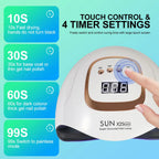 SUN X25MAX 81LED UV-Lampe zum Trocknen von Nägeln, schnell aushärtender Gel-Nagellack, professioneller, leistungsstarker UV-Lichttrockner, Maniküre-Salon Zorenza