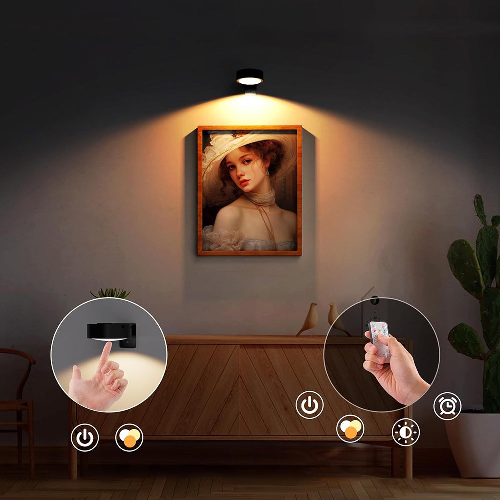 Kabellose LED-Bilderleuchte – Elegantes Licht für Kunst & Dekoration -    Zorenza
