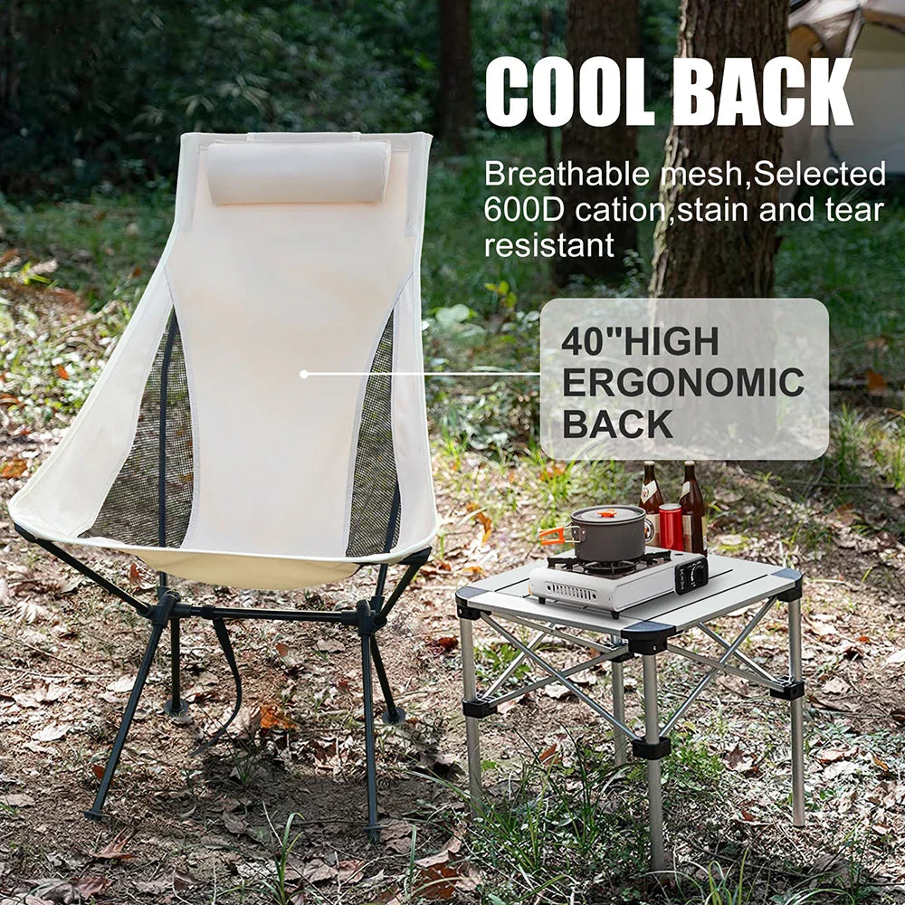 Campingstuhl faltbar Aluminium 150 kg belastbar – Oxford-Gewebe, ultraleicht, werkzeugfreier Aufbau für Camping und Garten – Zorenza