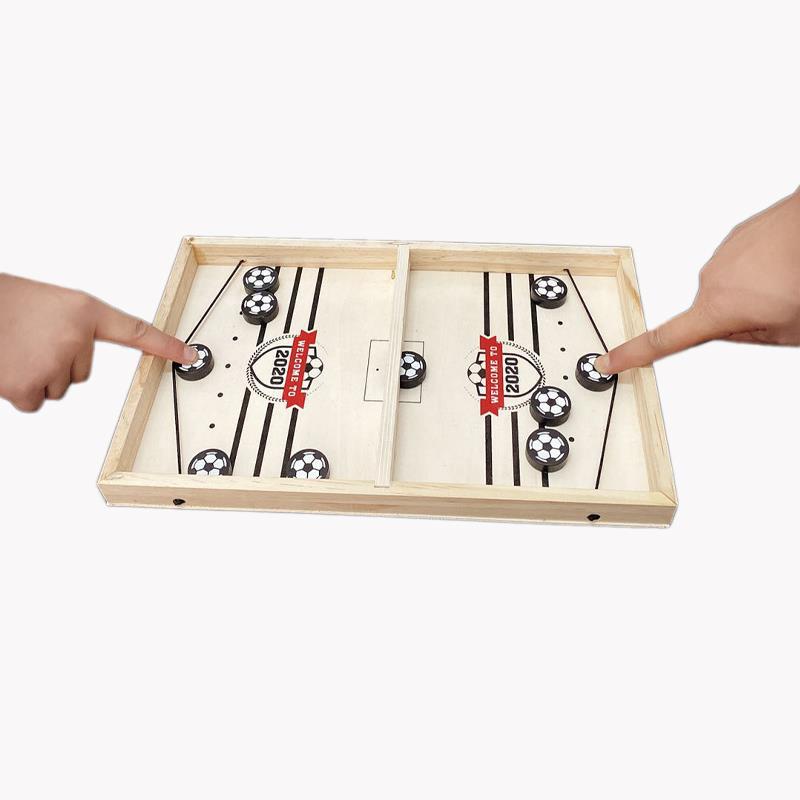 Tischspiel 2-in-1 Fußball & Shuffleboard aus Holz -    Zorenza