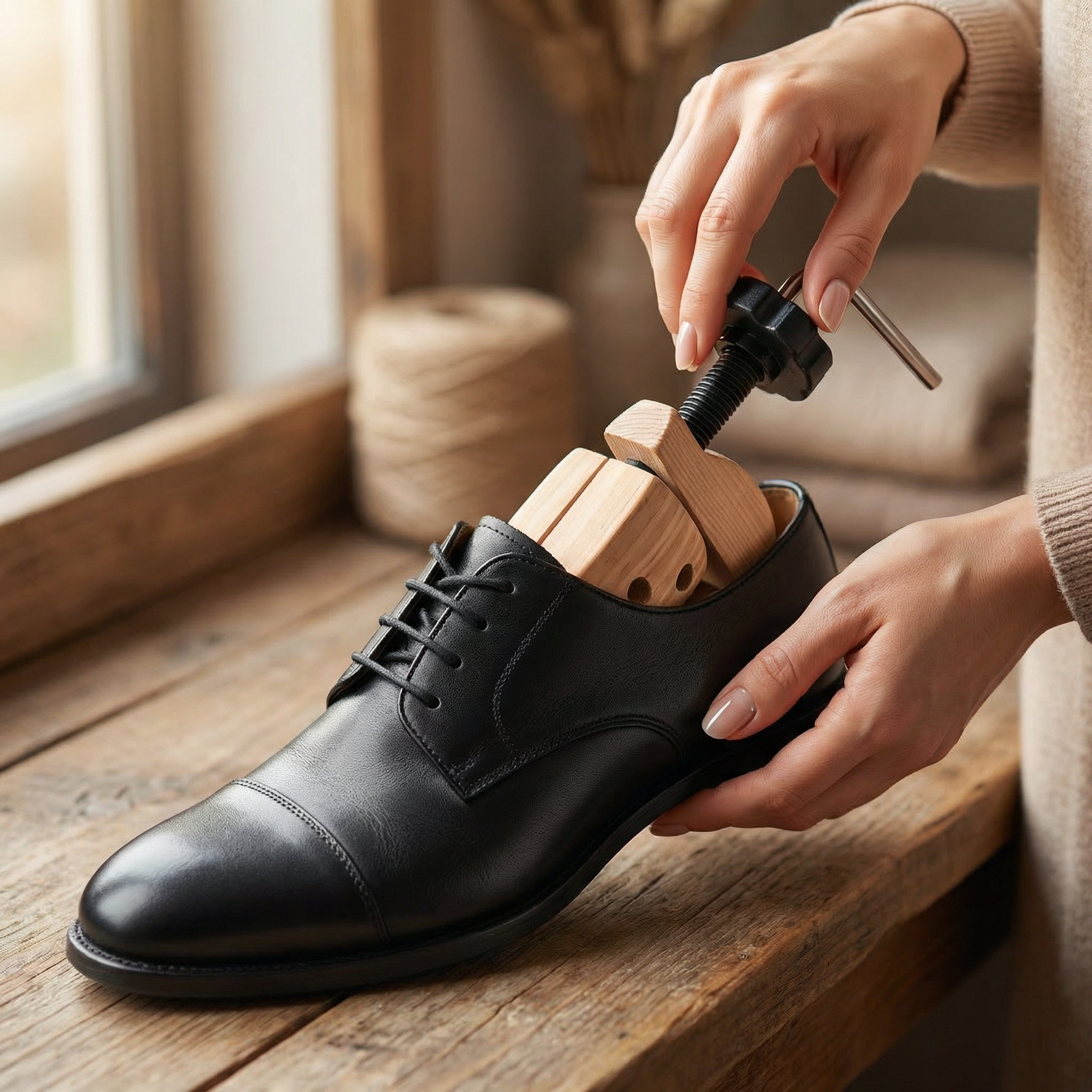 Schuhspanner aus Holz mit Ballenschutz Zorenza