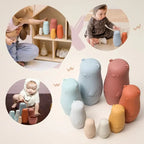Silikon Stapelpuppen Set – Weich, Sicher und Lehrreich - 4er-Set Zorenza