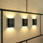 Solar-LED-Wandlampe – Warmes Licht ohne Kabel (4er-Set) Zorenza