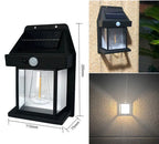 Solar-Laternenwandleuchte mit Bewegungsmelder – 2er-Set Zorenza