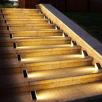 Solar-Treppenleuchten für Außen – Warmweißes LED-Licht, 4er- oder 10er-Set Zorenza