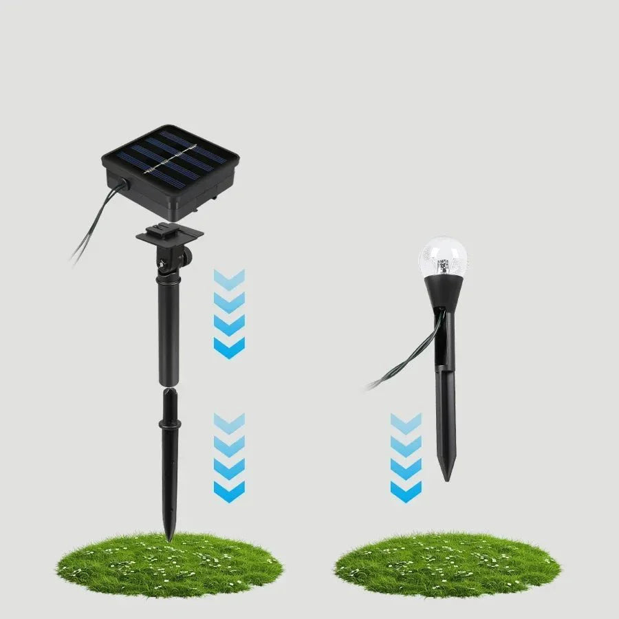 Solar-Lichterkette mit 20 LEDs für Garten und Terrasse -    Zorenza