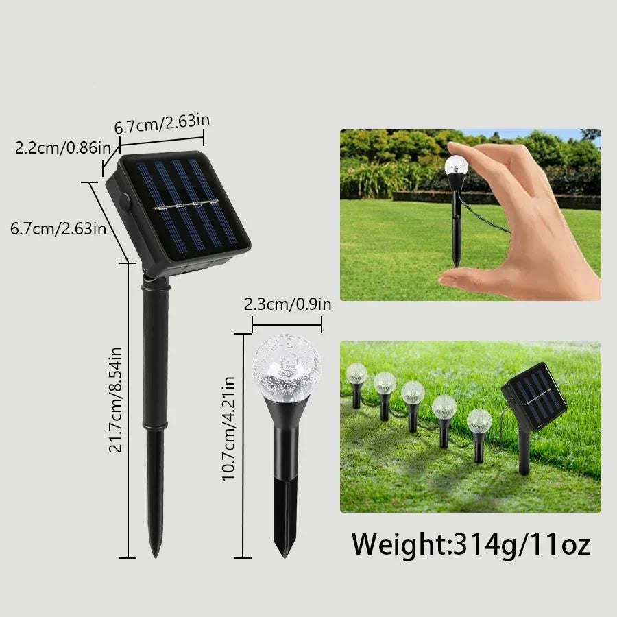 Solar-Lichterkette mit 20 LEDs für Garten und Terrasse -    Zorenza