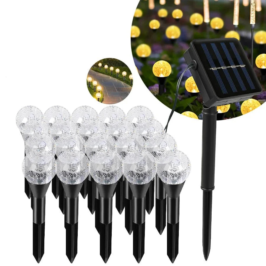 Solar-Lichterkette mit 20 LEDs für Garten und Terrasse -    Zorenza