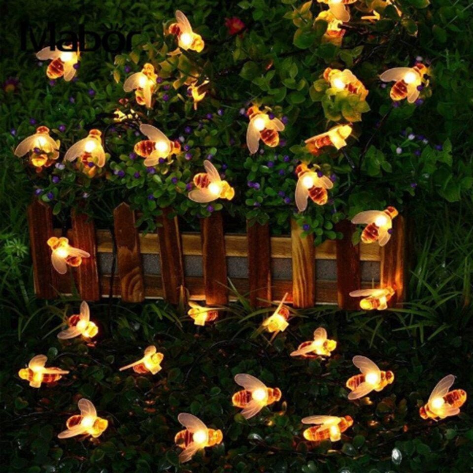 Solar-Lichterkette Bienen-Design für Garten und Balkon -    Zorenza