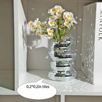 Spiegelkachel-Vase mit Spiraldesign Zorenza