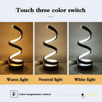 Spiral-LED-Tischlampe – Dimmbar mit Touchsteuerung Zorenza