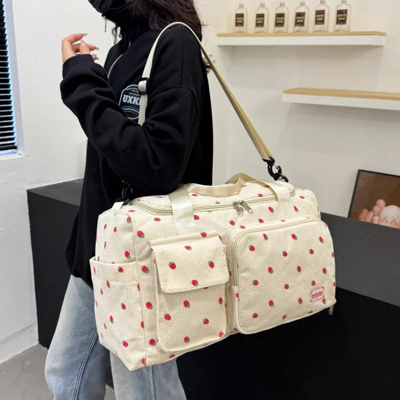 Cord Reisetasche mit Schuhfach – 25L Sporttasche Damen Zorenza