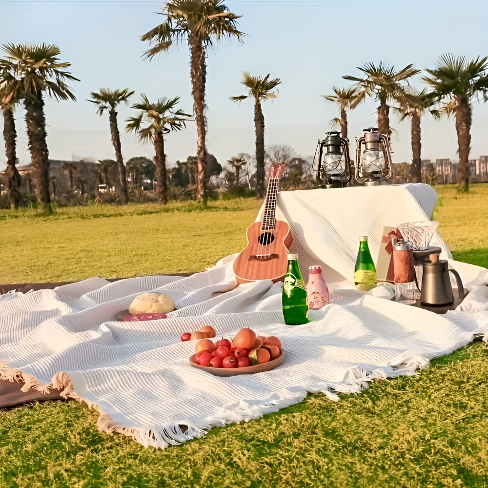 Picknickdecke 180x180 cm Wasserdicht – Faltbar Outdoor Zorenza