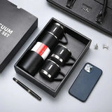 Set de termos de acero inoxidable – 500 ml con 3 vasos, caja de regalo