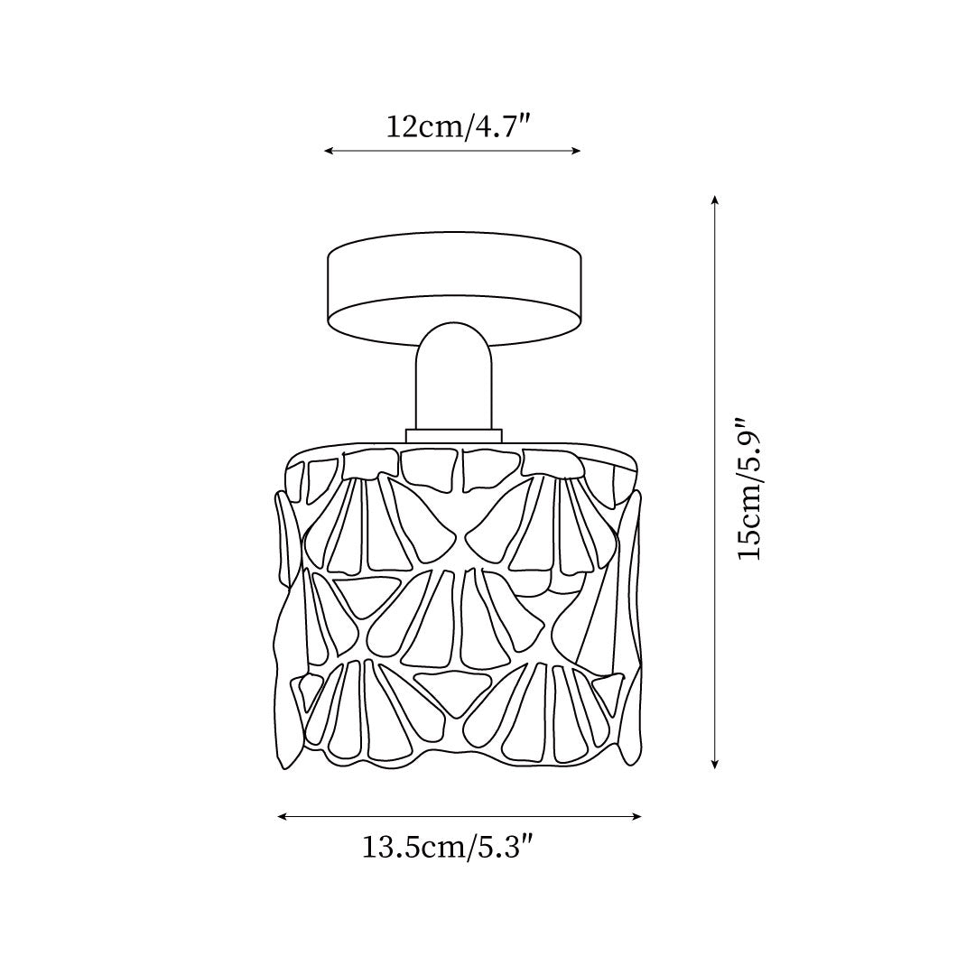 Tiffany-Deckenleuchte mit buntem Glasschirm -    Zorenza