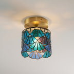 Tiffany-Deckenleuchte mit buntem Glasschirm -    Zorenza