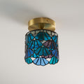 Tiffany-Deckenleuchte mit buntem Glasschirm -    Zorenza