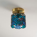 Tiffany-Deckenleuchte mit buntem Glasschirm -    Zorenza