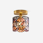 Tiffany-Deckenleuchte mit buntem Glasschirm -    Zorenza