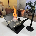 Tischkamin mit Steindeko und Bio-Ethanol-Flamme Zorenza