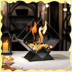 Tischkamin mit Steindeko und Bio-Ethanol-Flamme Zorenza