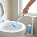 Toilettenbürste mit Reinigungsmittel und Wechselköpfen (18 Schwammköpfe) Zorenza