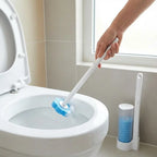 Toilettenbürste mit Reinigungsmittel und Wechselköpfen (18 Schwammköpfe) Zorenza