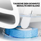 Toilettenbürste mit Reinigungsmittel und Wechselköpfen (18 Schwammköpfe) Zorenza