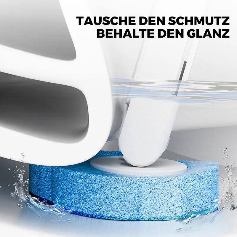 Toilettenbürste mit Reinigungsmittel und Wechselköpfen (18 Schwammköpfe) Zorenza
