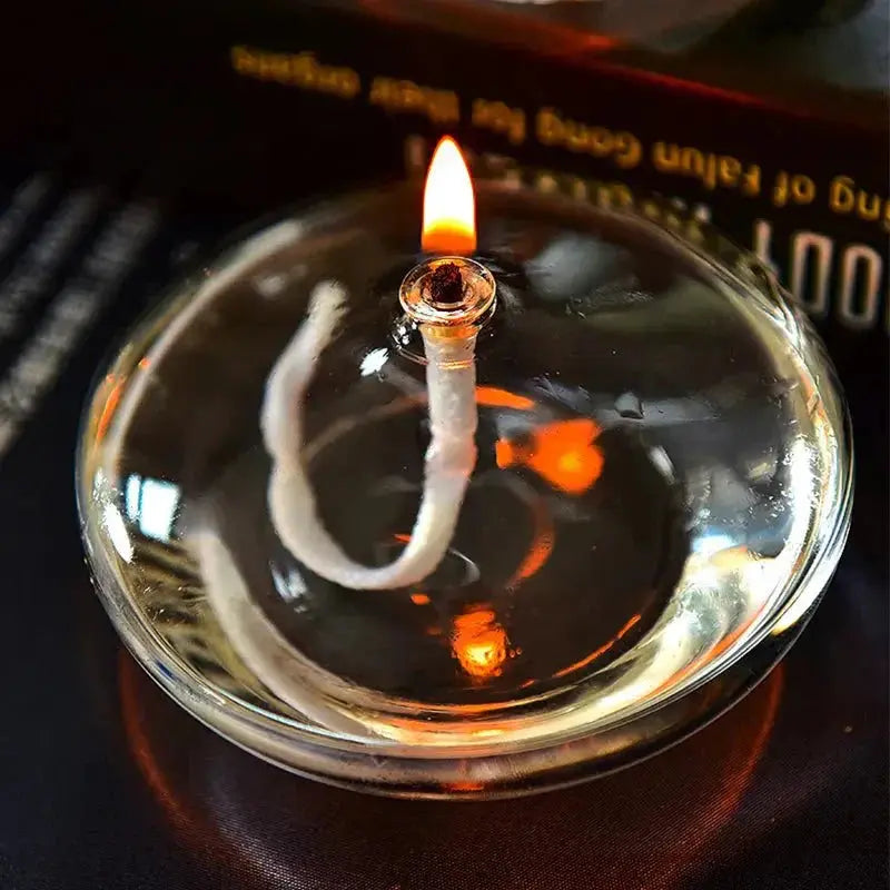 Transparente Glas-Öllampe als Kerzenständer Zorenza