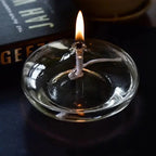Transparente Glas-Öllampe als Kerzenständer Zorenza