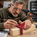 Aluminium Woodworking Square with Drill Guide Holes – 90° and 45° Zorenza