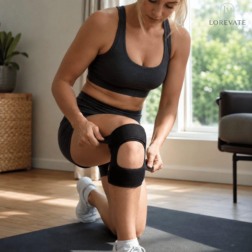 Kniebandage mit verstellbaren Gurten -    Zorenza