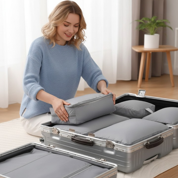 Kompressions-Packwürfel Set 6-teilig – Platzsparend packen Zorenza
