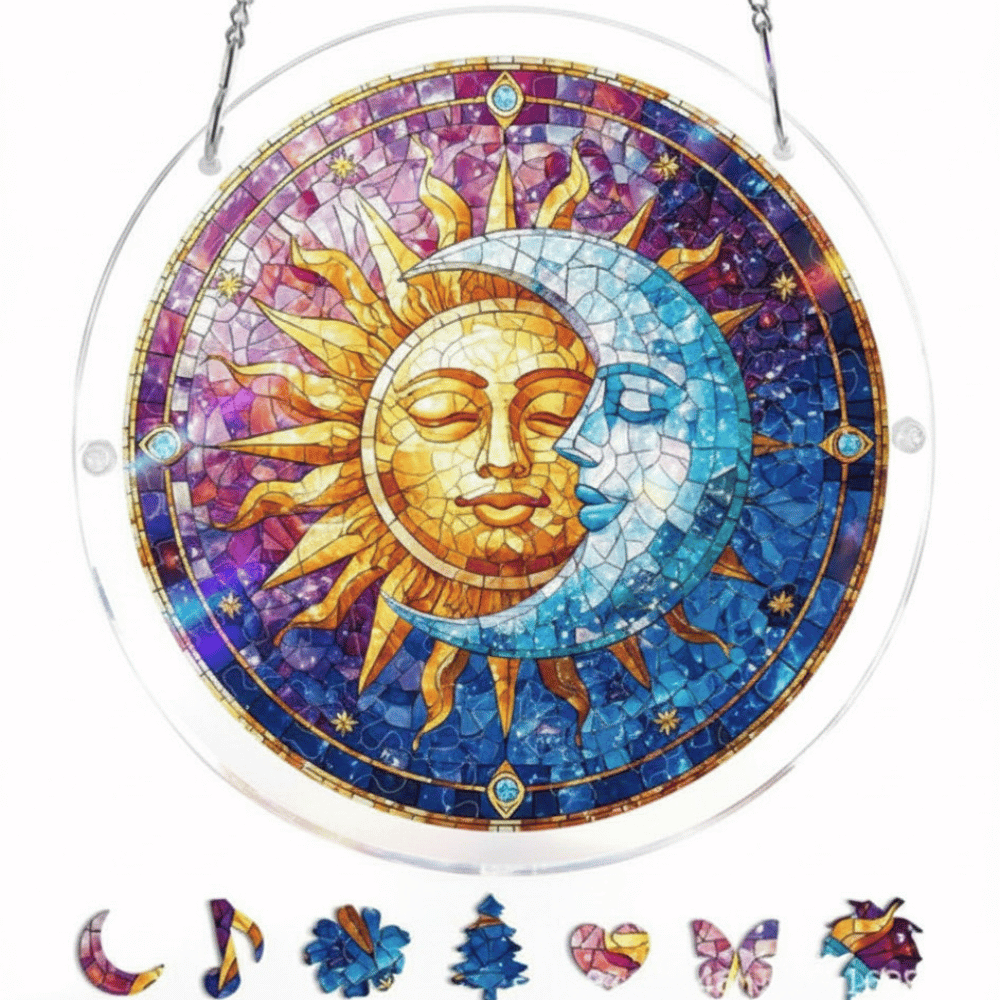 Sonnenfänger Acryl rund 18,8 cm – Farbspektrum-Design -    Zorenza