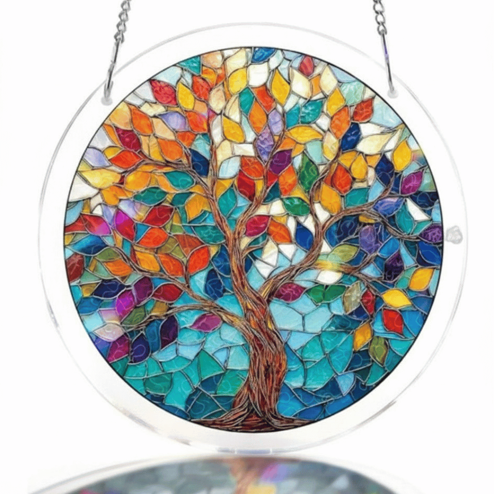 Sonnenfänger Acryl rund 18,8 cm – Farbspektrum-Design -    Zorenza
