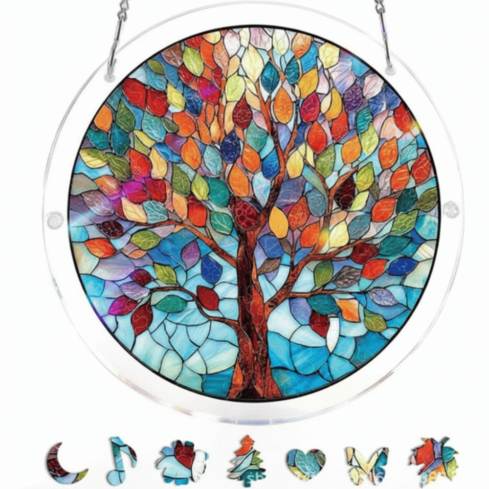 Sonnenfänger Acryl rund 18,8 cm – Farbspektrum-Design -    Zorenza