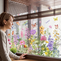 Fensteraufkleber Blumen & Schmetterlinge – Wildblumen-Motiv Zorenza