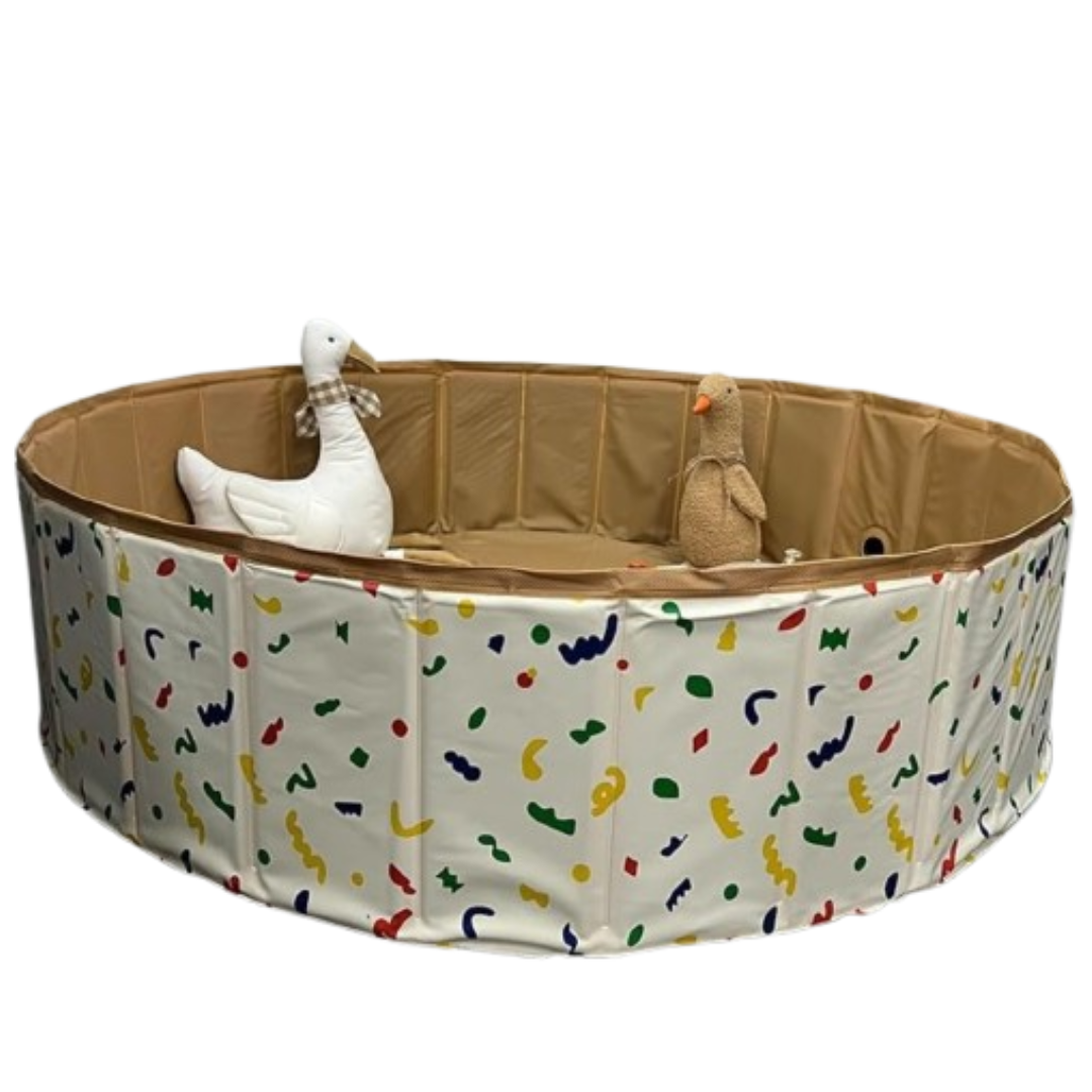 Spielbox faltbar rund 80 cm – Sichere Spielzone für Baby -    Zorenza
