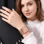 Damenuhr mit Strass-Zifferblatt und Mesh-Armband -    Zorenza