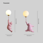 LED Wandleuchte Bär-Design mit 3 Lichtfarben -    Zorenza