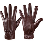 Leder-Touchscreen-Handschuhe mit Kaschmir-Fütterung -    Zorenza