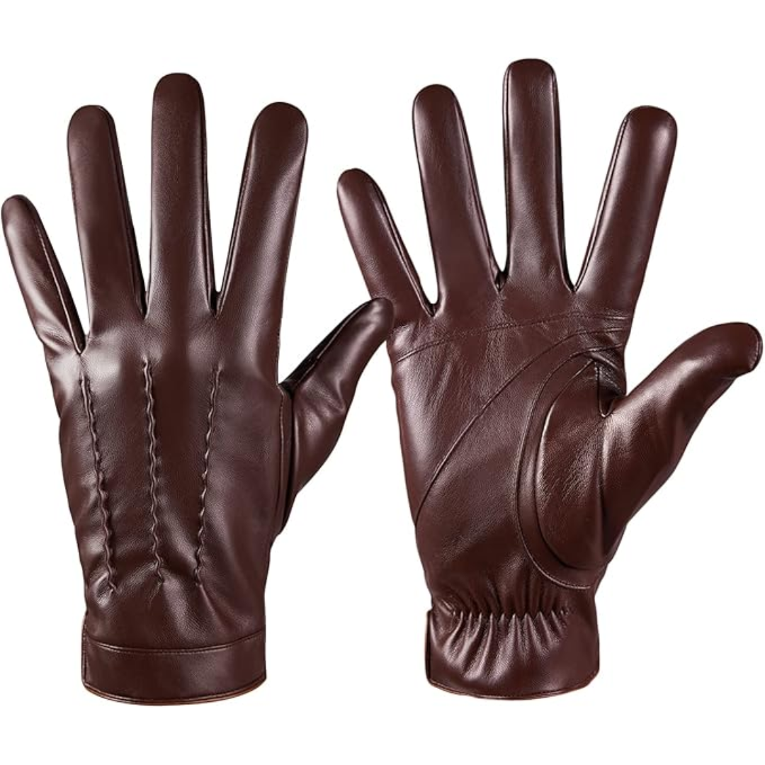 Leder-Touchscreen-Handschuhe mit Kaschmir-Fütterung -    Zorenza