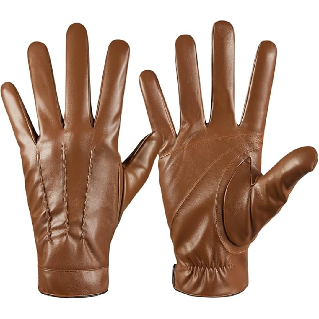 kaschmir handschuhe touchscreen Premium Leder-Touchscreen-Handschuhe mit Kaschmir-Fütterung - Winterhandschuhe für Smartphone | 4 Farben, S-2XL