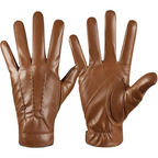 Leder-Touchscreen-Handschuhe mit Kaschmir-Fütterung -    Zorenza