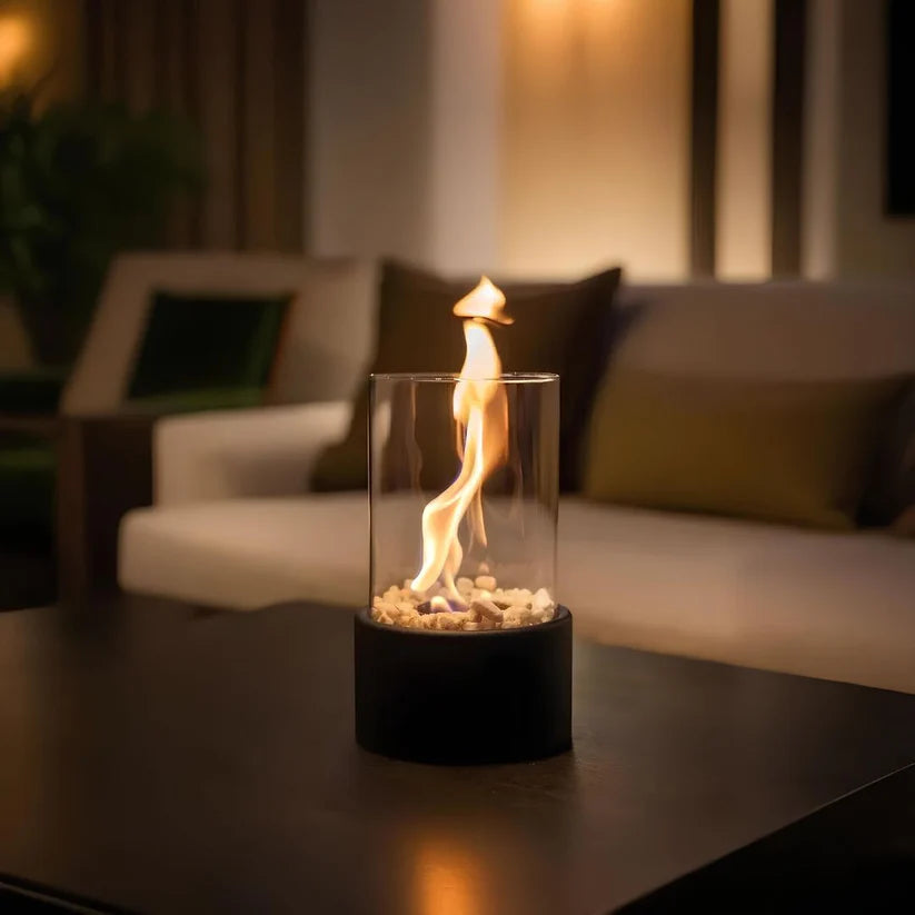 Tragbare Bioethanol-Tischfeuer-Laterne – Atmosphäre drinnen & draußen -    Zorenza