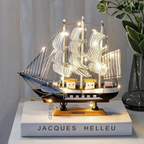 Segelschiff-Skulptur mit LED-Beleuchtung -    Zorenza