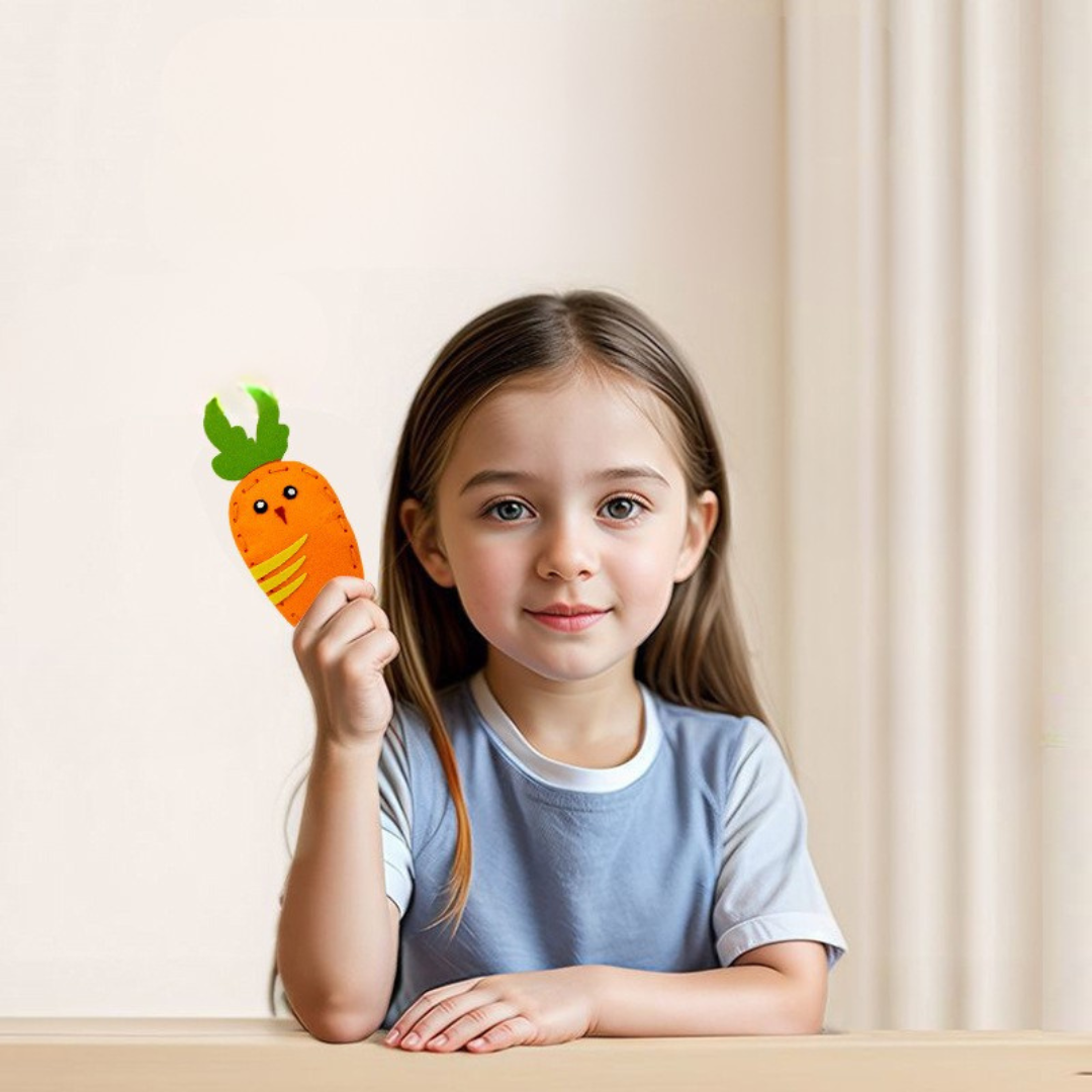 Nähset für Kinder mit Filztieren – Kreatives Lernen -    Zorenza