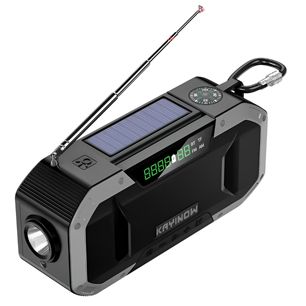 Solar-Notfallradio mit Handkurbel und Powerbank -    Zorenza