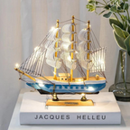 Segelschiff-Skulptur mit LED-Beleuchtung -    Zorenza